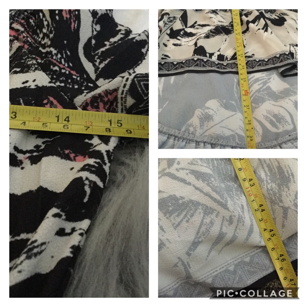 Flying Tomato Black Cream Floral High-Low Off-Shoulder Dress - Picture 9 of 11